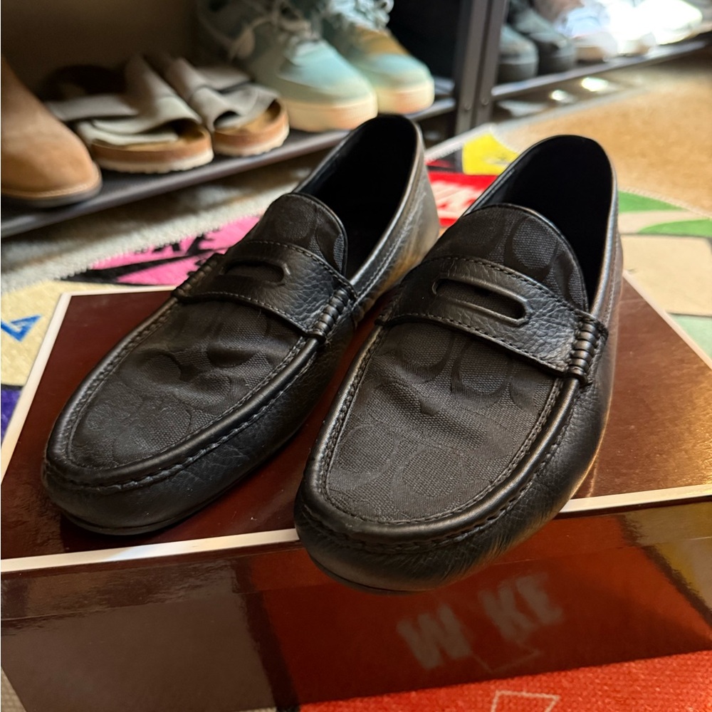 Men's Black Coach Loafers (Gently Used)